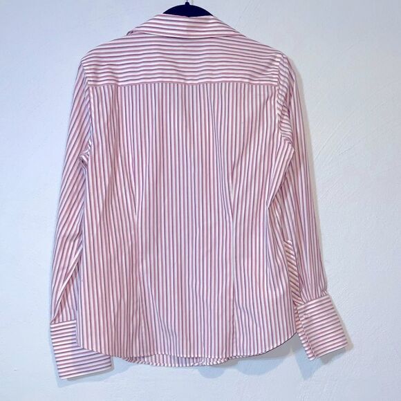 Talbots Stripe Button Down Shirt 6 - Picture 3 of 5